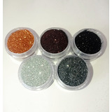 Glitter Tons Escuros E Prata 2,5g - 5 Potes