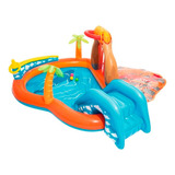 Pileta Tobogan Lanza Agua Pelotero Inflable Bestway Rex