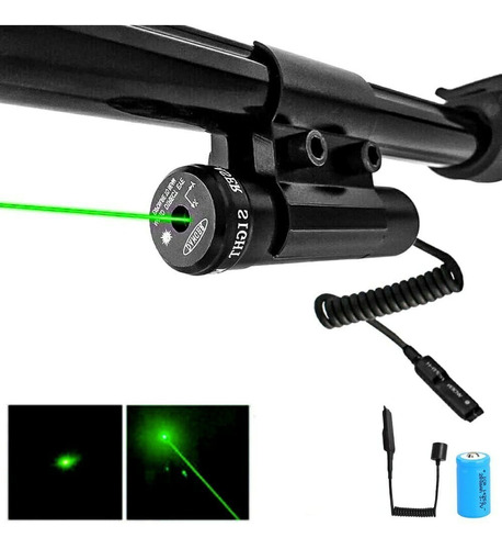 Laser Pra Cano Verde Mira Óptico Rifle Caça Carabina