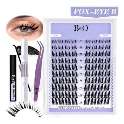 Kit De Extensiones De Pestañas Foxeye B Wispy Diy Bq Lash Kit completo con pegamento y removedor B&Qaugen ByQ pestañas | MercadoLibre