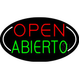 Letrero Led Neon Open Abierto Ancho 45cm Luminoso