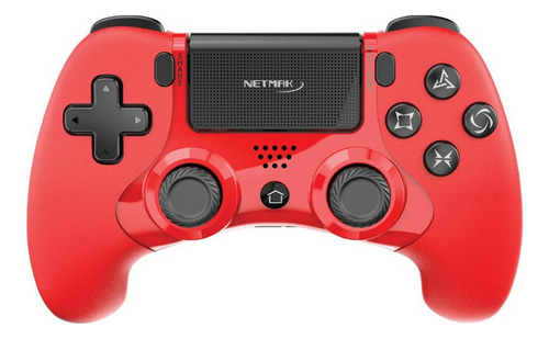 Joystick Inalámbrico Para Ps4 Bluetooth Netmak P401 Rojo