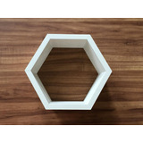 Nicho Colmeia Hexagonal 4 Pç Mdf Decoração 30x25x10