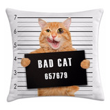 Capa De Almofada Decorativa Bad Cat