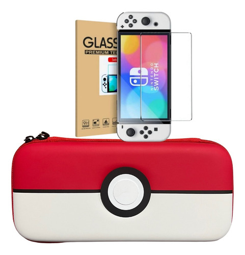 Estuche Protector Para Nintendo Switch/oled Pokémon + Mica