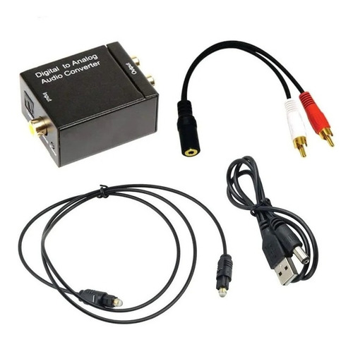 Convertidor Audio Digital Óptico A Análogo Rca Con Cable 1mt