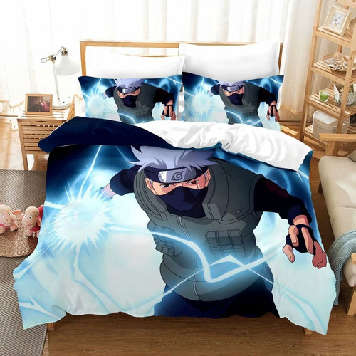 Juego De Cama Funda Nórdica Individual Naruto Hatake Kakashi