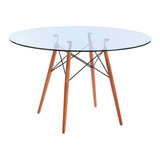 Mesa Para Comedor Vidrio Redonda Eames 80cm 