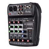 Muslady Ai-4 - Mezclador De Audio Compacto Para Consola De M