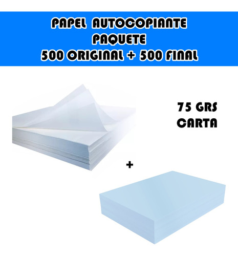 Papel Autocopiante Original/final Carta P/1500/1500