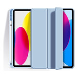 Funda Smartcover Full Para iPad 10 Gen 10.9 Ranura Pencil 11 Color Celeste
