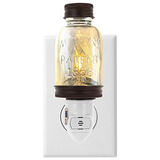 Mini Tarro De Luz Nocturna Led Rstica En Bronce | Sensor De