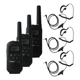 3x Rádio Comunicador Intelbras Rc4002 + Fone Tipo G