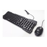 Combo Teclado + Mouse 3 Botones Alámbrico Usb Ecotec