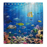 Cortina Para Ducha Acuario 182,9x182,9cm