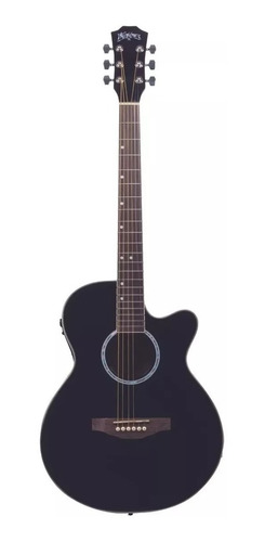 Washburn Wa45ce Bk Negra Guitarra Electroacústica