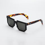 Óculos De Sol Unissex Quadrado Preto | Yes Pixel -rm0618 C38