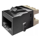 Conector Hembra Negro Jack Rj45  Cat 6 Amp Commscope 