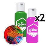 Maquillaje Artistico Fluo En Gel Para Pelo Fluor Glow X2