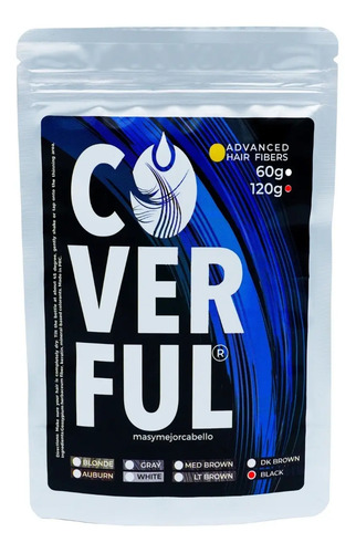 Fibras Capilares Coverful 120g  Adherencia Cabello Calvicie | Envío gratis