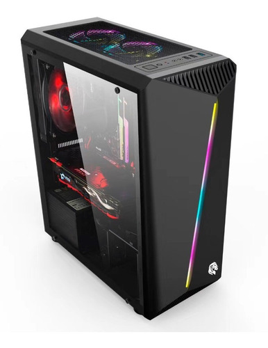 Gabinete Gamer Gb1700 Rgb Lateral Vidro Temperado Hayon Game