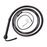 Ardour Crafts Black Bull Whip 08 A 12 Pies 12 Trenzas Vaca O