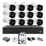 Kit 12 Cameras Intelbras 1120, Dvr 16ch Mhdx 1016, Hd 2 Tera Cor Branco