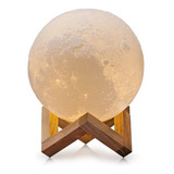 Luminária Lua Cheia 3d Duas Cores 15cm Toutch Abajur Oferta