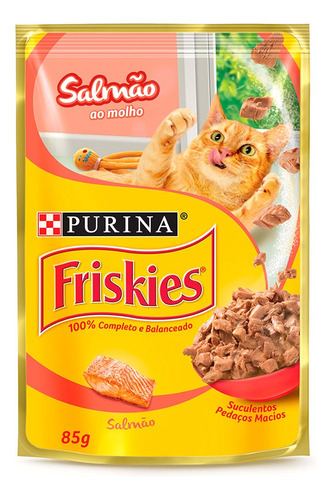 Alimento Friskies Ao Molho Para Gato Adulto Em Saco De 85g