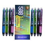 Boligrafo 5 En 1 Sabonis Fb588 4 Tintas Mas 1 Portaminas 12u