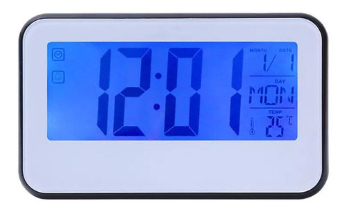 Reloj Led Digital Despertador Alarma Calendario 10422 Color Negro/blanco