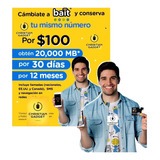 Portabilidad Bait Mismo Número 6 Meses 20gb X 30 Días X $100