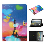 For Amazon Fire Hd 10 (2021) Coloured Drawing Leather Case