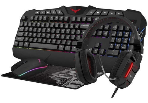 Kit Gamer 4 En 1 Naceb Na-0934 Teclado Mouse Audifonos