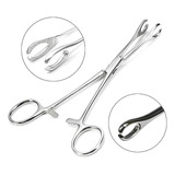 Pinça Auxiliar Para Body Piercing Oval Aberta Para Piercing