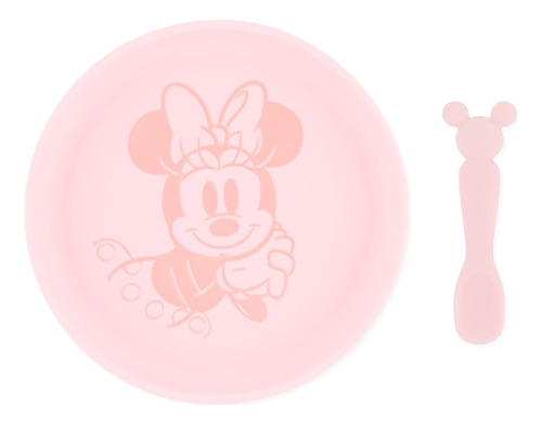 Bumkins Disney Baby And Toddler Plate And Spoon Set, Sili...