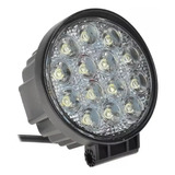 10x Farol De Milha 14 Led 42w 12v/24v Redondo Off-road 6000k