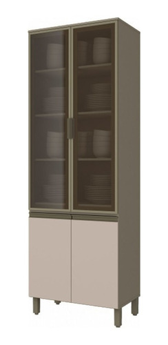 Cristaleira Para Cozinha 4 Portas Connect Duna/cristal Henn