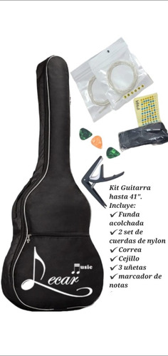 Funda Acolchada Para Guitarra + Accesorios