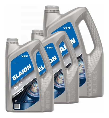 Aceite Elaion Fs 5w-40 Ypf 100% Sintético X 6 Ltrs. 