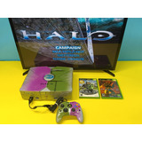 Consola Xbox Clasico Personalizada Halo Con Juego Halo 1 Y 2