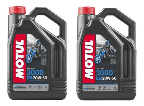 Aceite Motos 4t Motul 3000 20w50 Kit 2 Garrafas Harley David