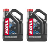 Aceite Motos 4t Motul 3000 20w50 Kit 2 Garrafas Harley David