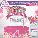 Cake Topper Imprimible Personalizado P/ Torta Bebés Llorones