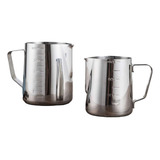 2 Jarra Inox 350ml 550ml Leiteira Cremeira Pitcher Barista 