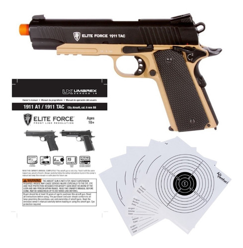 Marcadora Elite Force 1911 Tac Blowback Co2 Airsoft Bbs Xtre