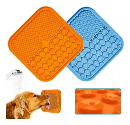 Lick Mat Alfombra + Cepillo Comedero Interactivo  Anti Hongo