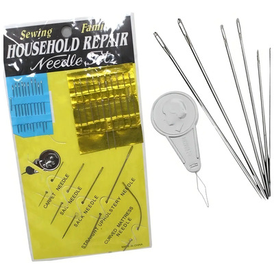 Set 25 Agujas Para Coser Ropa Y 1 Insertador Household Costura Color Plateado | Meses sin interés