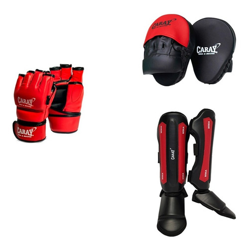 Kit De Entrenamiento Viper Canillera + Guantes + Localizador