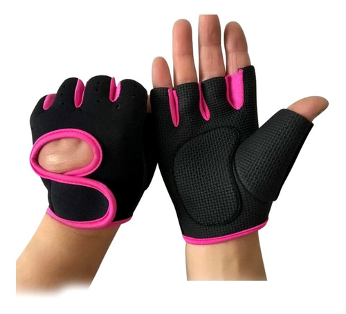 Guantes Gimnasio Con Abrojo Ciclismo Gym Pesas Fit Importado